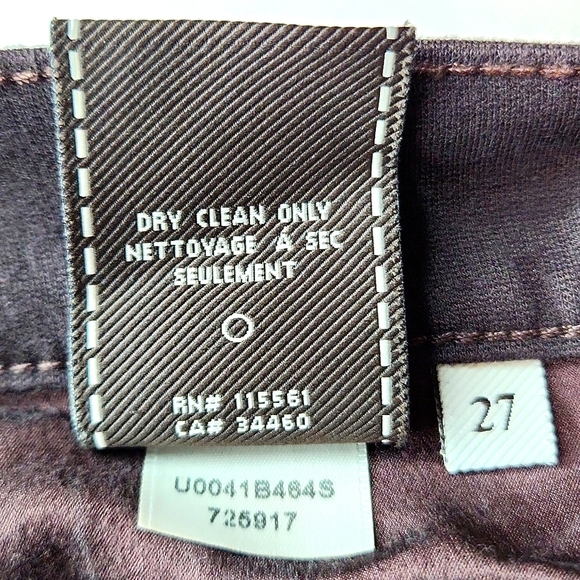 7 For All Mankind Ponte Stretch Brown Jeggings/Skinny Ankle Pants, Size 27 ~ GUC - Picture 7 of 13